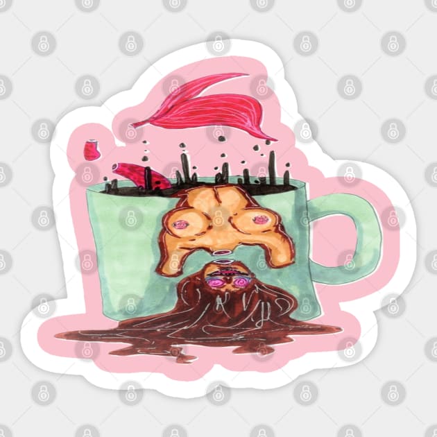 caffeine Sticker by nannonthehermit